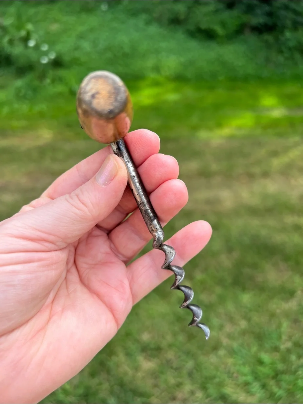 Antique Williamson’s Corkscrew Wood T Handle Bottle Opener
